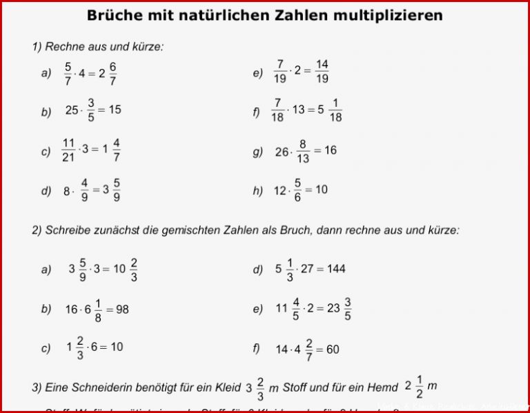 Brüche Mathe Arbeitbletter Klasse 6 Schulaufgaben zum Herunterladen Brüche Mathe Arbeitbletter Klasse 6 Schulaufgaben