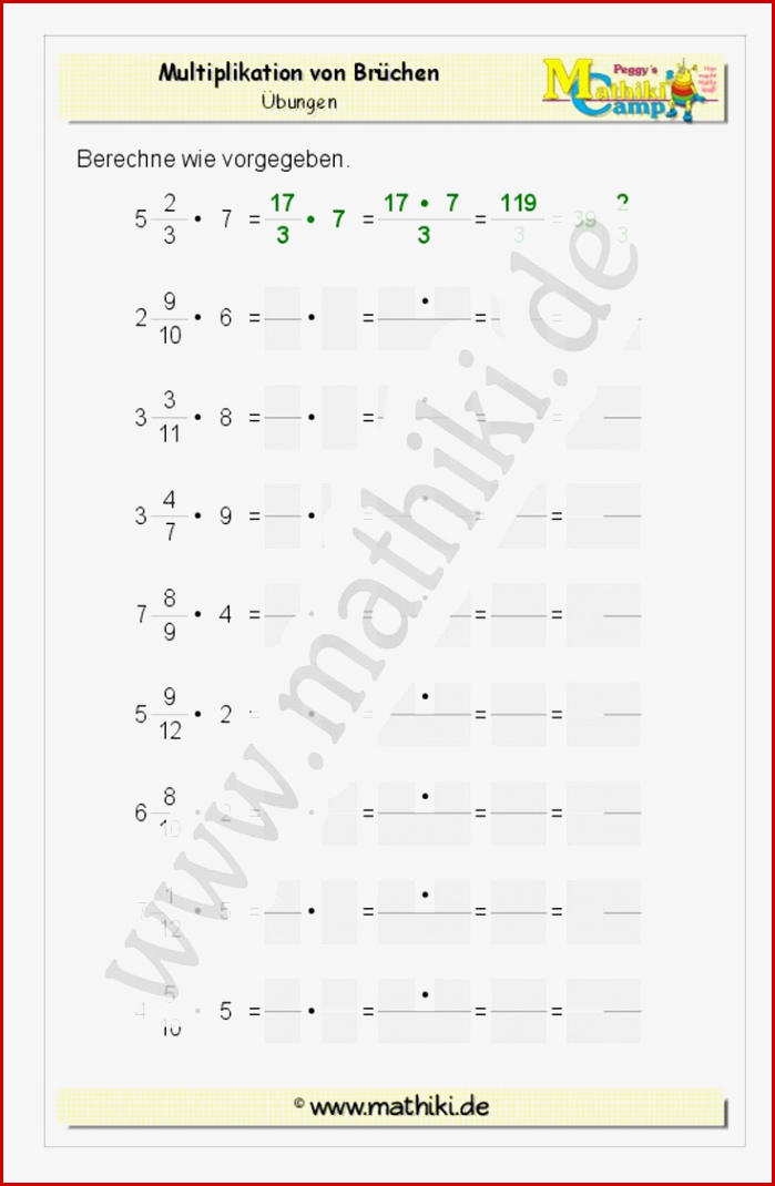 Brüche Multiplizieren Klasse 5 6