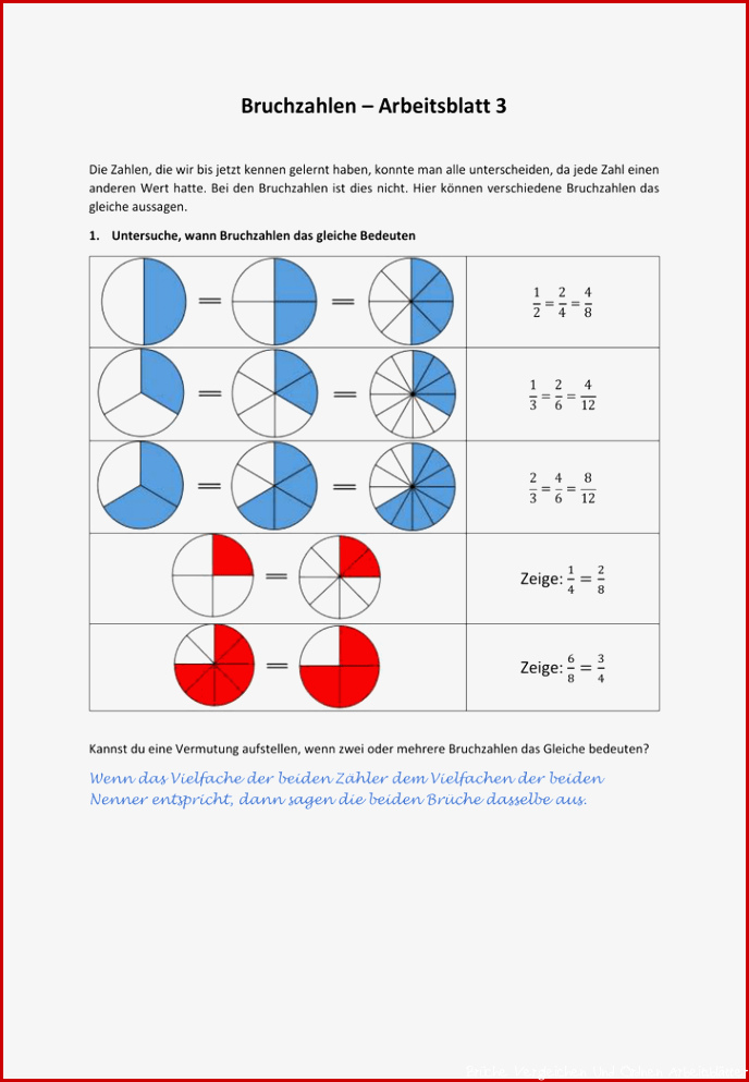 Brüche Ordnen Arbeitsblatt August 2011 RealmathWiki