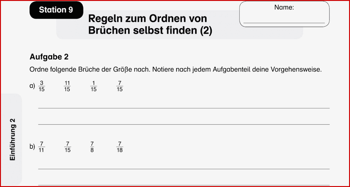 Brüche ordnen Arbeitsblatt Bruche ordnen Arbeitsblatt