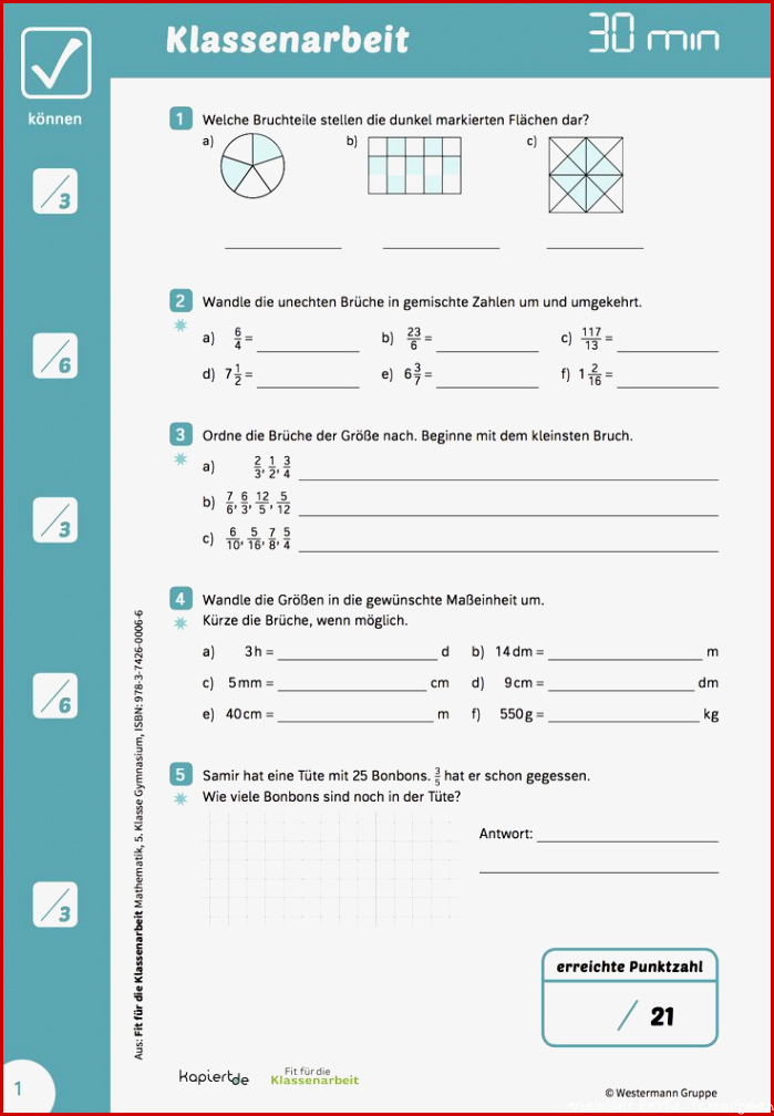 Brüche Ordnen Arbeitsblatt Materialpaket zu Brüchen und