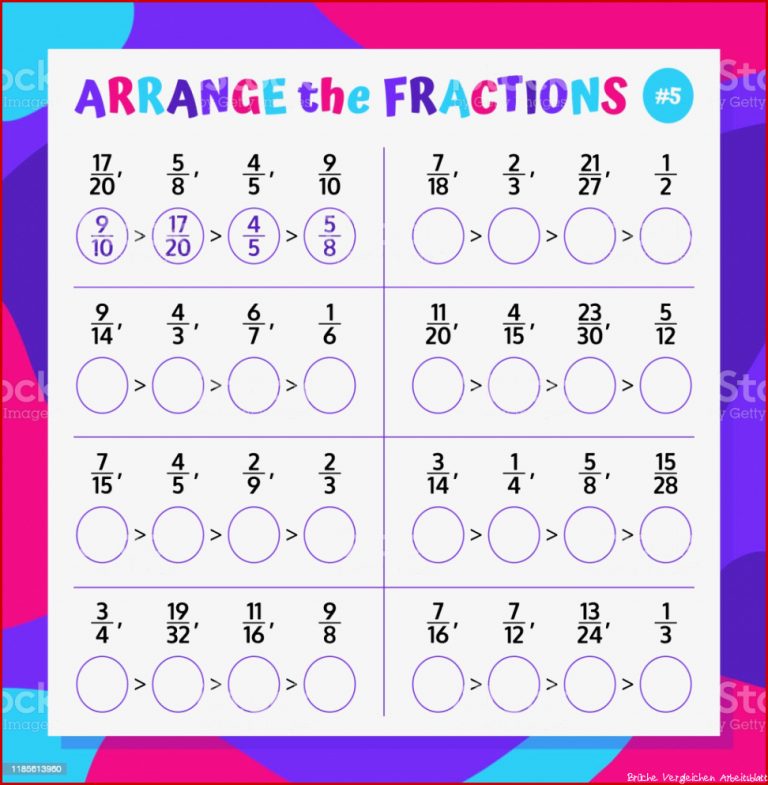 Brüche Ordnen Arbeitsblatt Sopad Unterrichtsmaterial