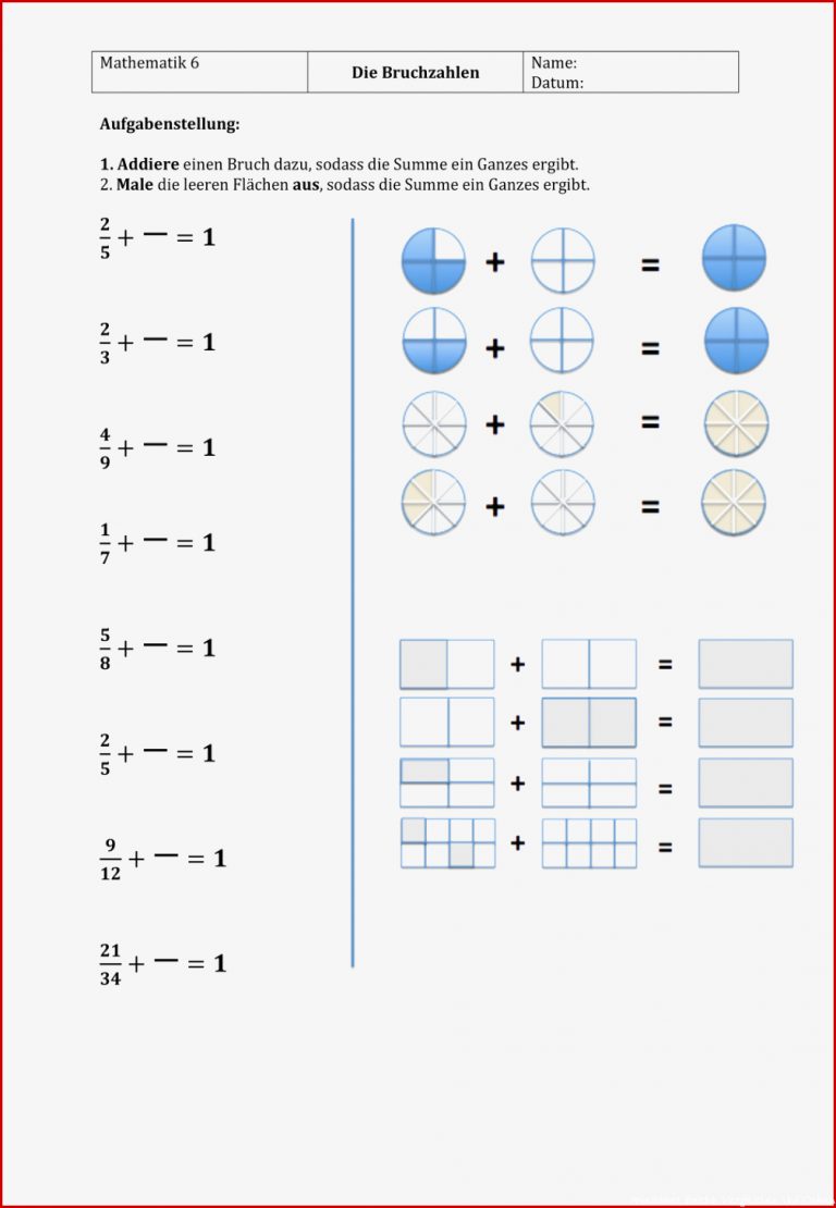 Brüche Vergleichen Arbeitsblatt Pdf Debbie Preston Schule