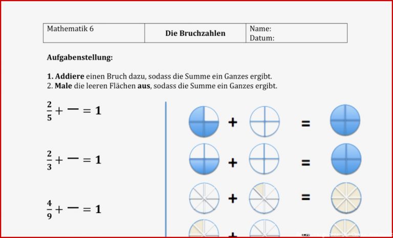 Brüche Vergleichen Arbeitsblatt Pdf Nereida Miller Schule