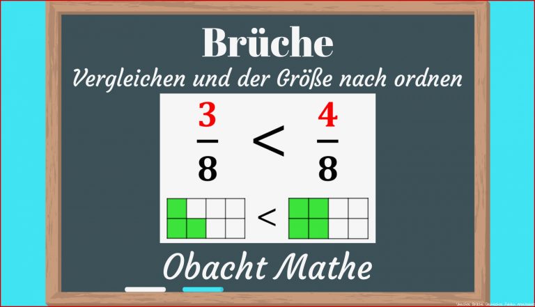 Brüche vergleichen Brüche der Größe nach ordnen