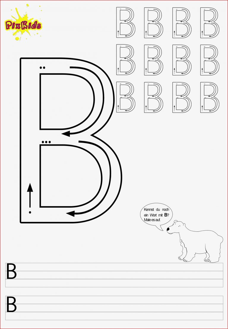 Buchstaben Schreiben Lernen Arbeitsblätter Buchstabe B