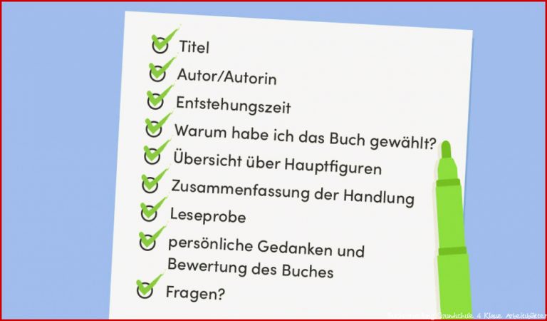 Buchvorstellung Planen â Grundschule Klasse 3lancarrezekiq4