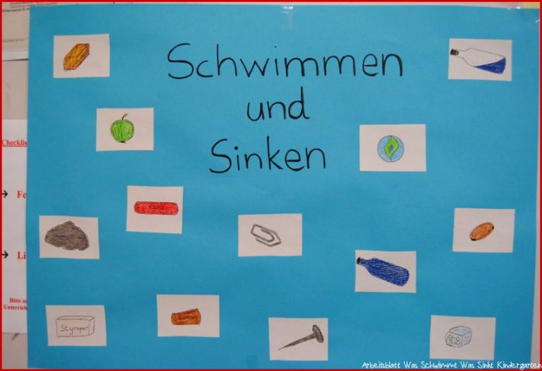 Buckenbergschule Pforzheim Schwimmen und Sinken