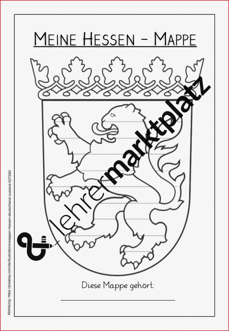 Bundesländer Meine Hessen Mappe – Unterrichtsmaterial In