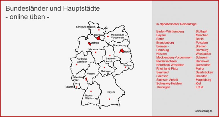 Bundesländer und Hauptstädte in Deutschland kennenlernen