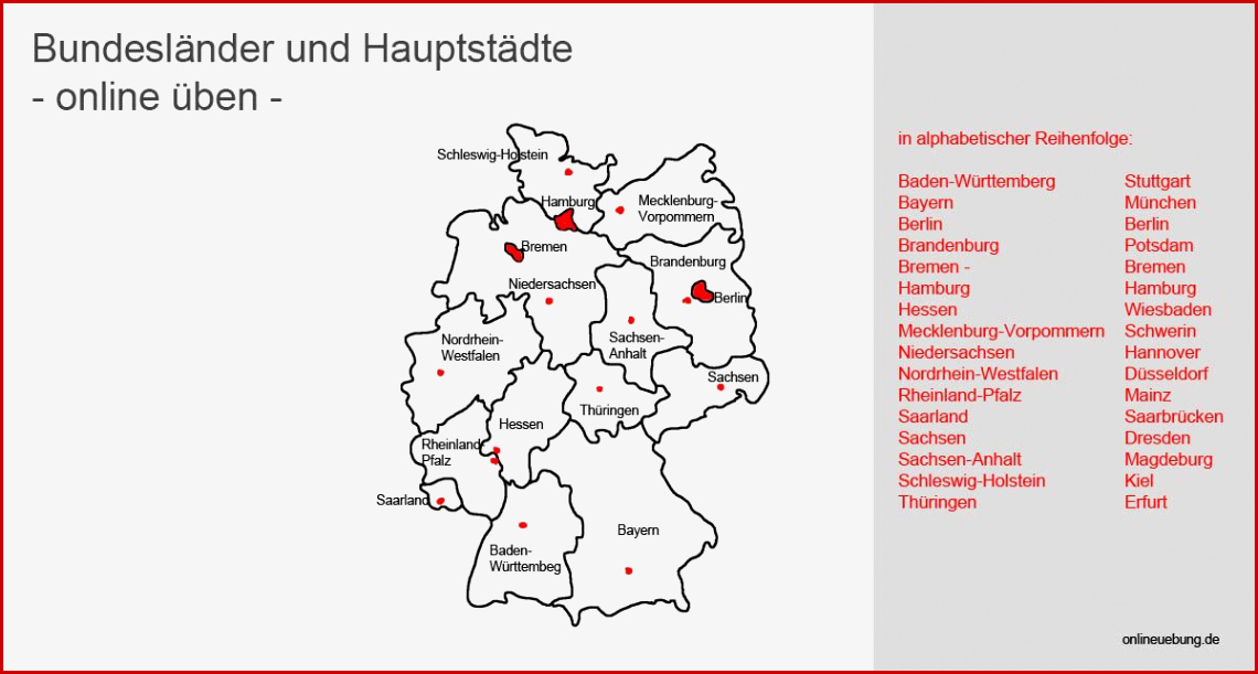 Bundesländer Und Hauptstädte In Deutschland Kennenlernen