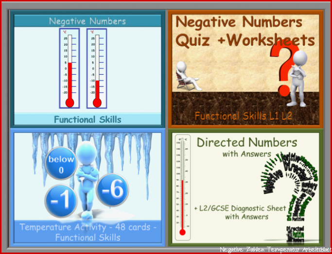 BUNDLE Negative Numbers