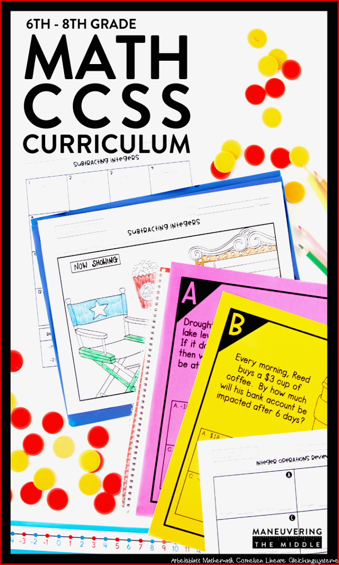 CCSS Math Curriculum for 6th 8th Grade