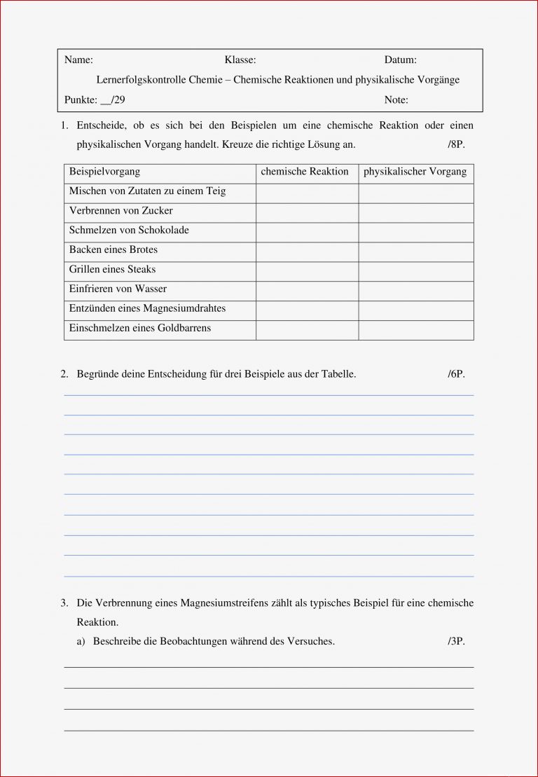 Chemie Klasse 8 Arbeitsblätter Ideen Arbeitsblätter