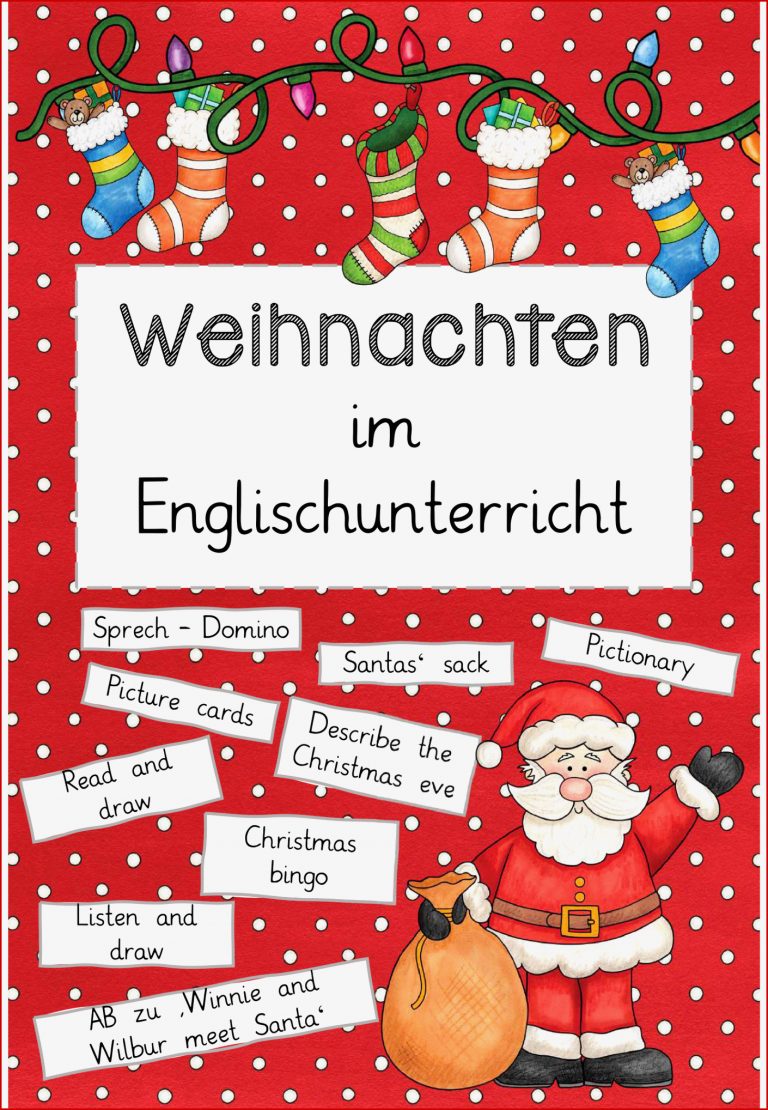 Christmas Weihnachten Englischunterricht