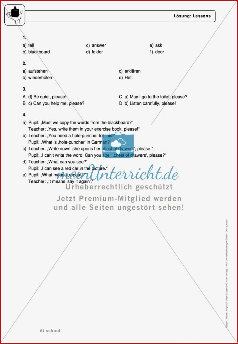 Classroom Phrases Arbeitsblatt Classroom Phrases