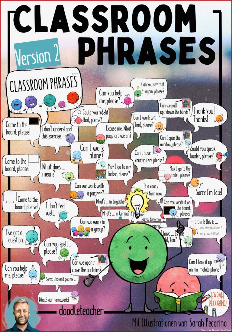 Classroom Phrases Mit Den Little Dots