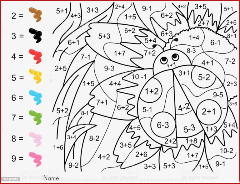 Colour By Number Addition Worksheets