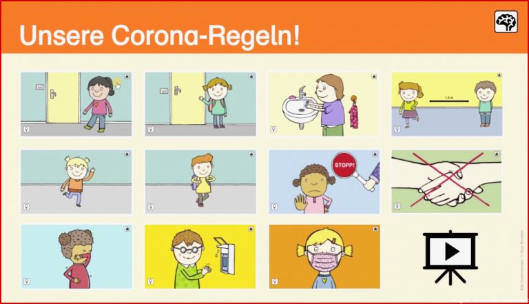 Corona Hinweisposter für Grundschule