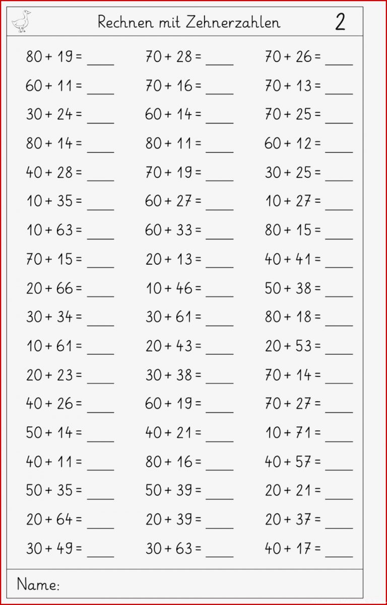 ¡cuidado 16 Listas De 2 Klasse Mathe Arbeitsblätter Zum