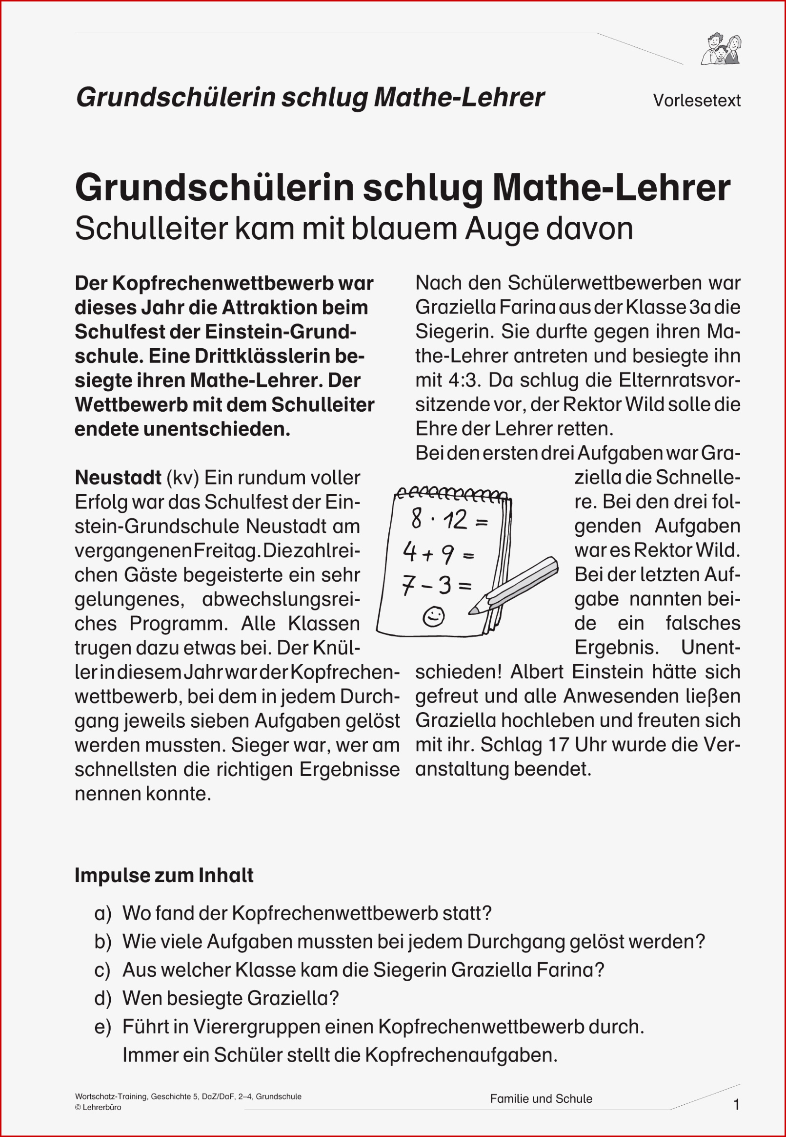 Daf Daz · Arbeitsblätter · Grundschule · Lehrerbüro