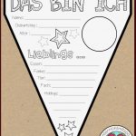 Das Bin Ich Wimpel 4 Designs – Unterrichtsmaterial In