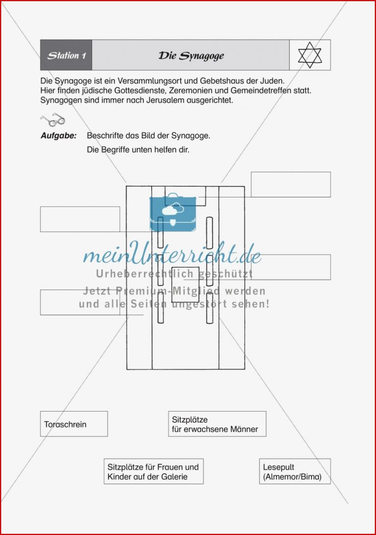 Das Judentum Der Aufbau einer Synagoge meinUnterricht