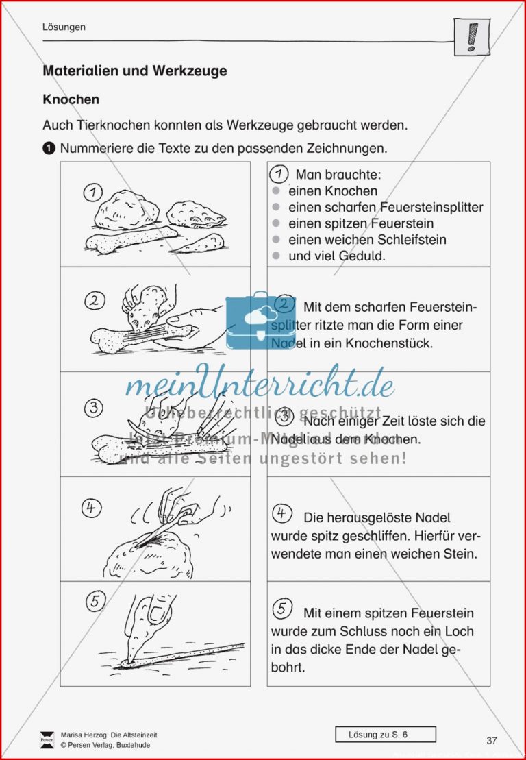 Das Leben In Der Altsteinzeit Meinunterricht