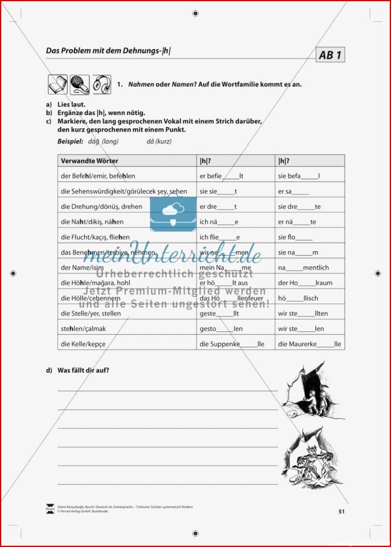 Das Problem Mit Dem Dehnungs "h" Lehrerinformationen