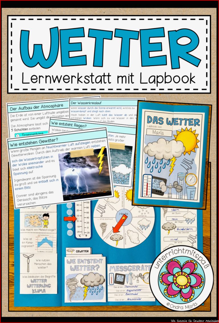 Das Wetter Lernwerkstatt mit Lapbook