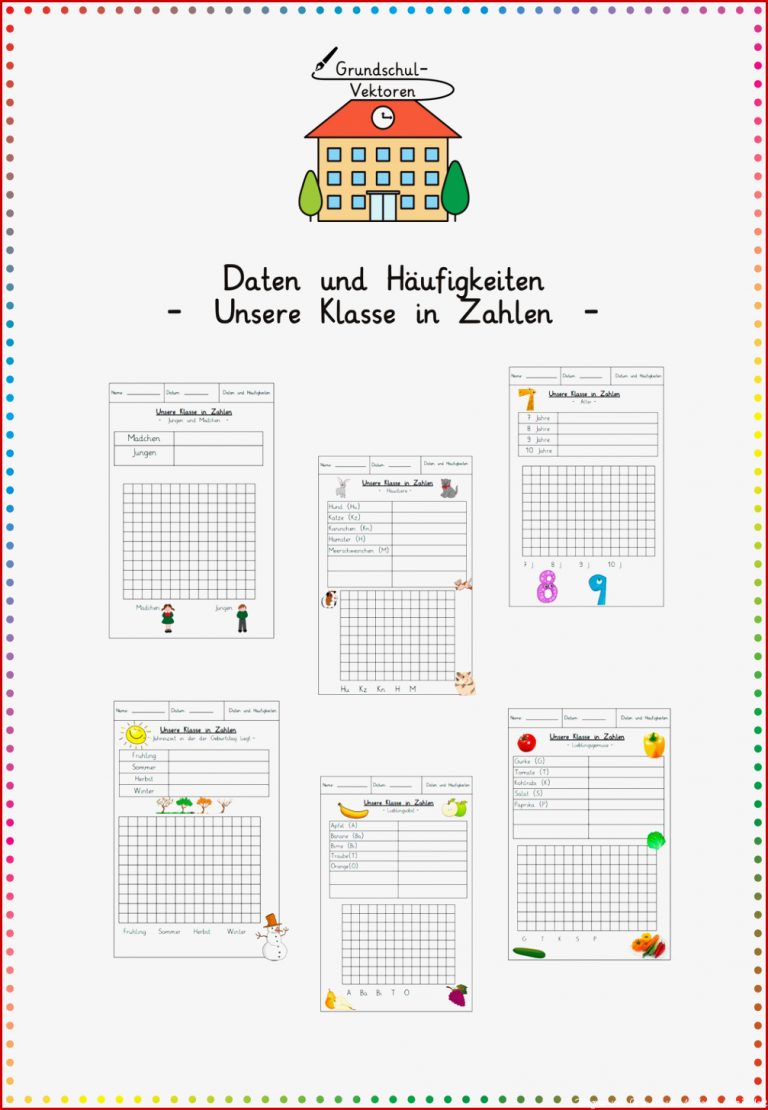 Daten und Häufigkeiten Unsere Klasse in Zahlen