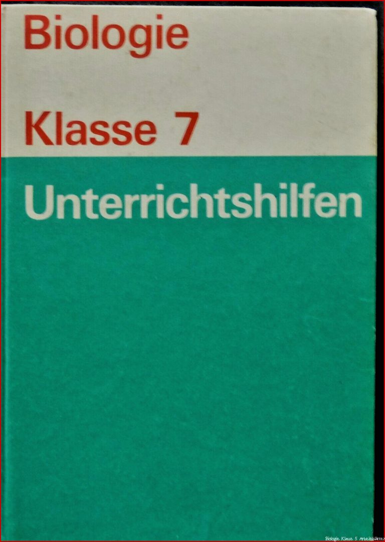 DDR Unterrichtshilfe Biologie Klasse 7 in Sachsen Anhalt