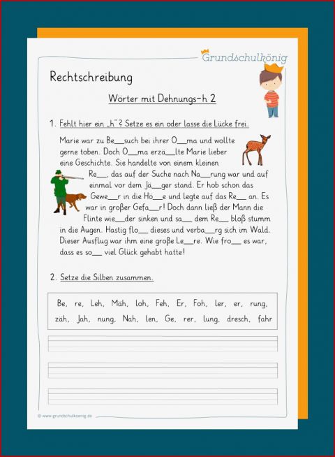 6 Tolle Dehnungs H Grundschule Arbeitsblätter Kostenlos Für Sie