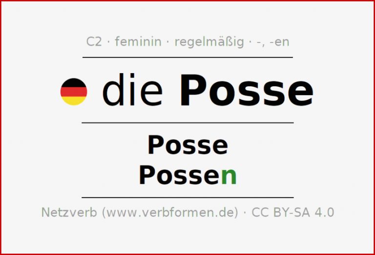 Deklination „Posse“ alle Fälle im Singular und Plural