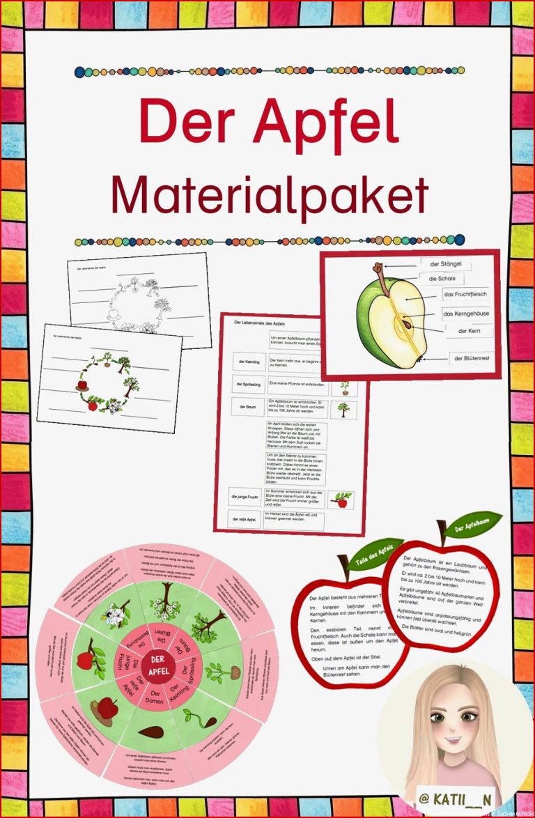 Der Apfel Materialpaket – Unterrichtsmaterial im Fach