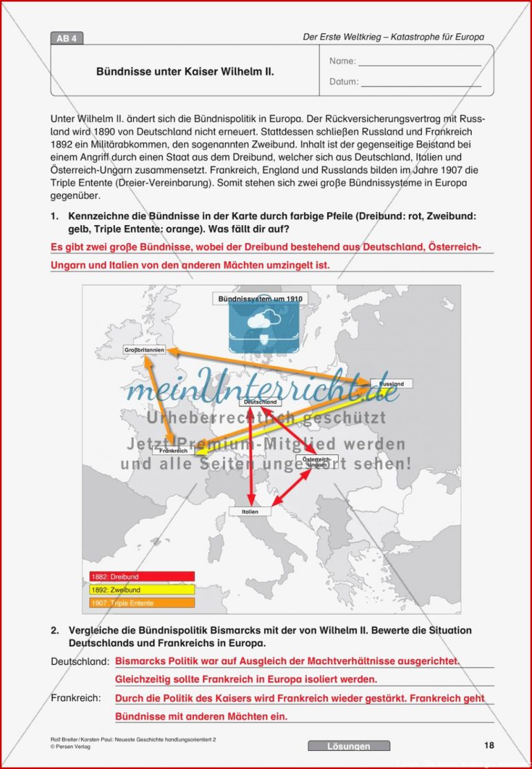 Der Erste Weltkrieg Verlauf und Konsequenzen für Europa