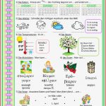 Der Frühling Arbeitsblatt Kostenlose Daf Arbeitsblätter