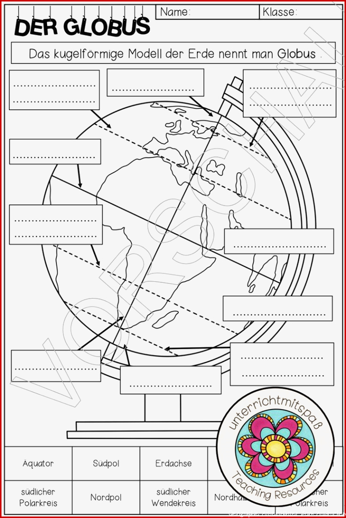 DER GLOBUS Orientierung auf der Erde Materialpaket