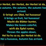 Der Herbst ist Da