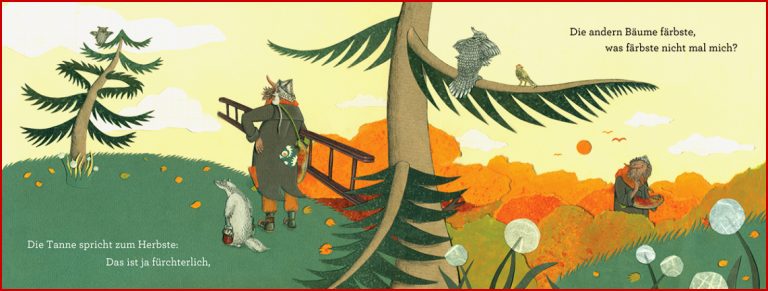 Der Herbst steht auf der Leiter children s book on Behance