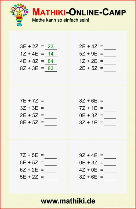 Erstaunlich Arbeitsblätter Grundschule Mathe 2. Klasse Sie Kennen