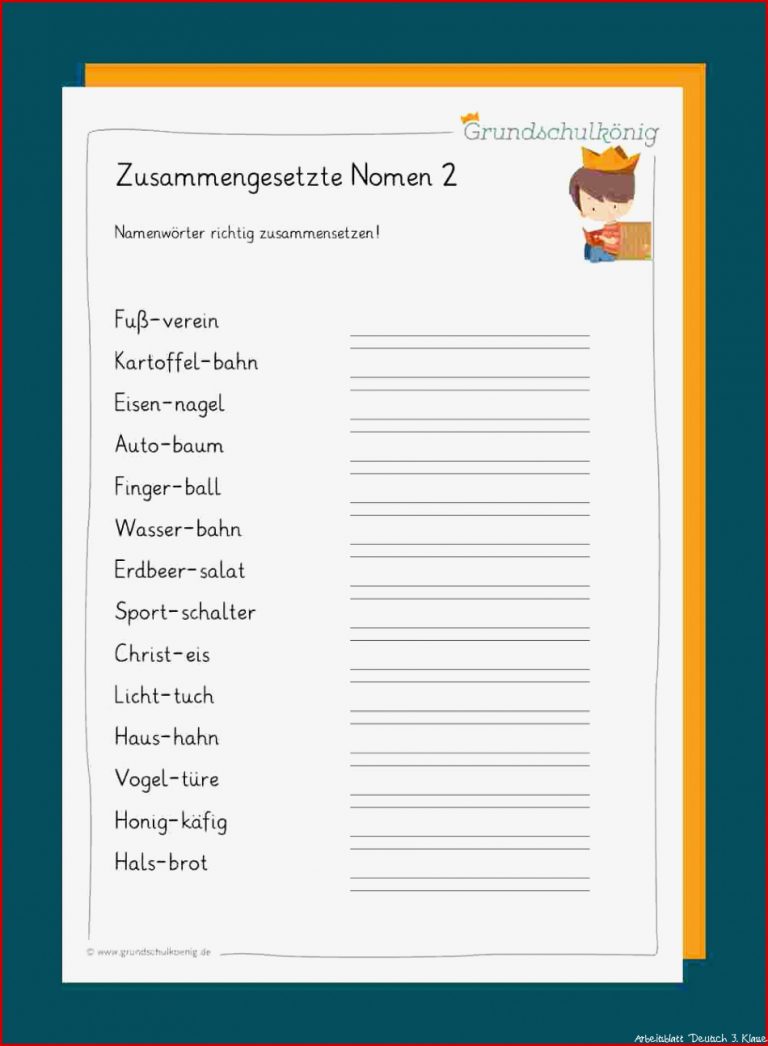 Deutsch 3 Klasse Nomen Verben Adjektive Übungen