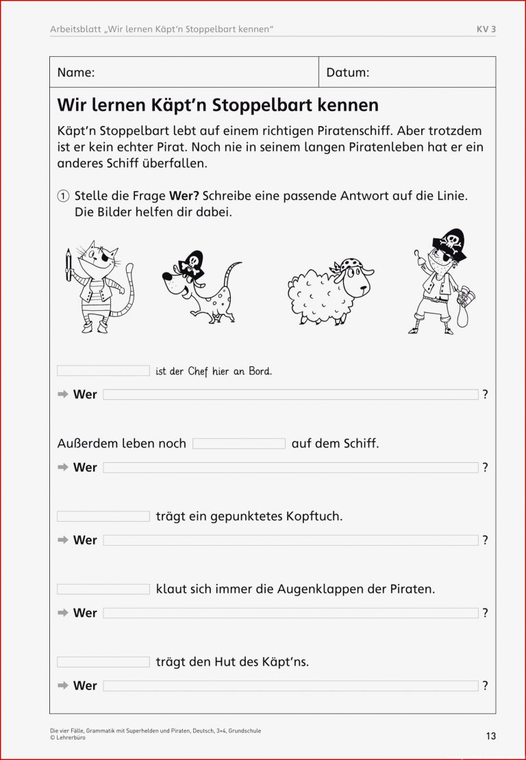 Deutsch · Arbeitsblätter · Grundschule · Lehrerbüro