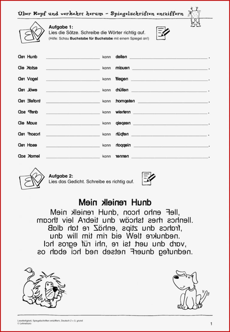 Deutsch Arbeitsblätter Klasse 2 Worksheets