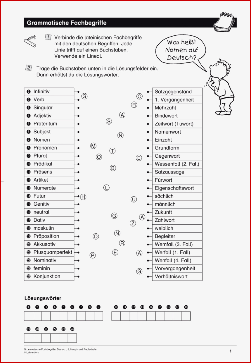 Deutsch · Arbeitsblätter · Sekundarstufe I · Lehrerbüro