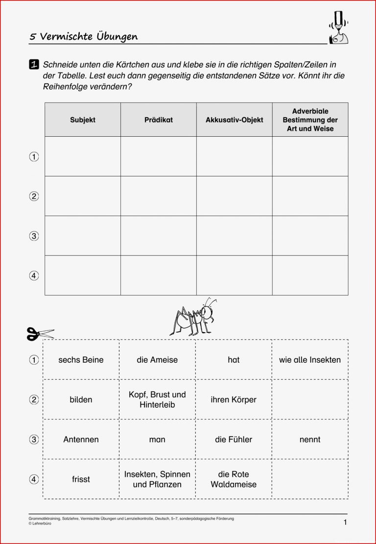 Deutsch Klasse 6 Arbeitsblätter Worksheets