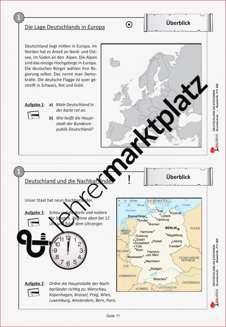 Deutschland an Stationen Grundschule