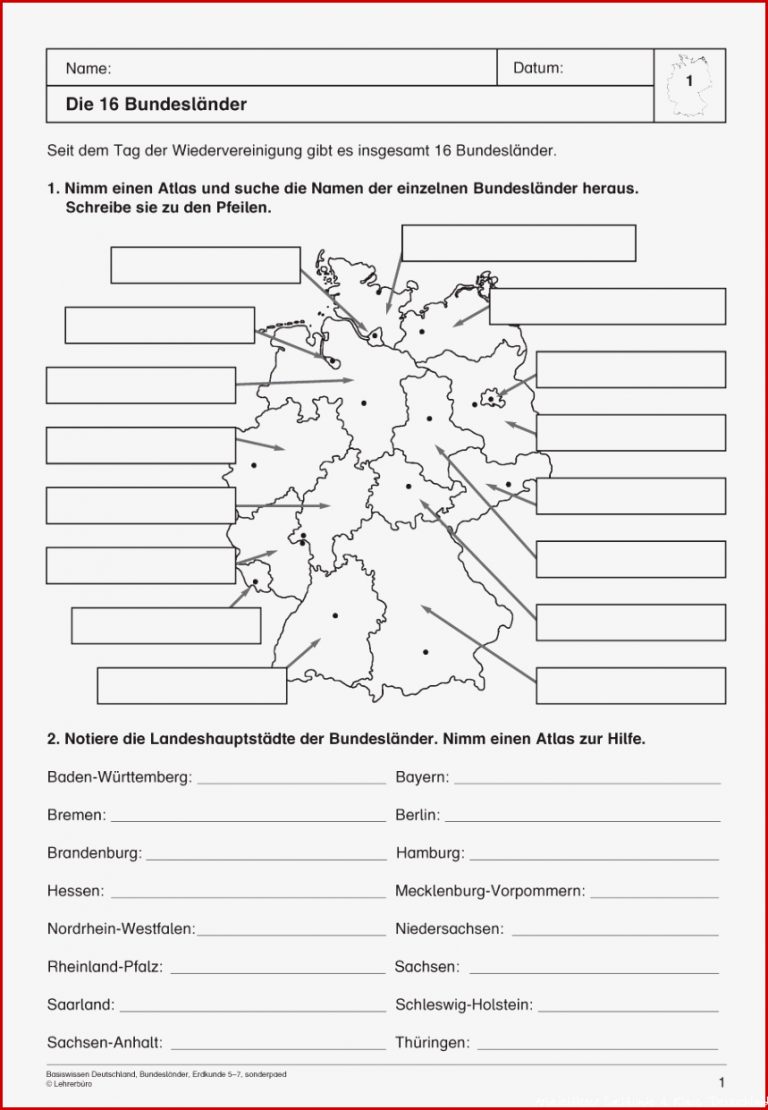 Deutschland · Arbeitsblätter · Sonderpädagogik · Lehrerbüro