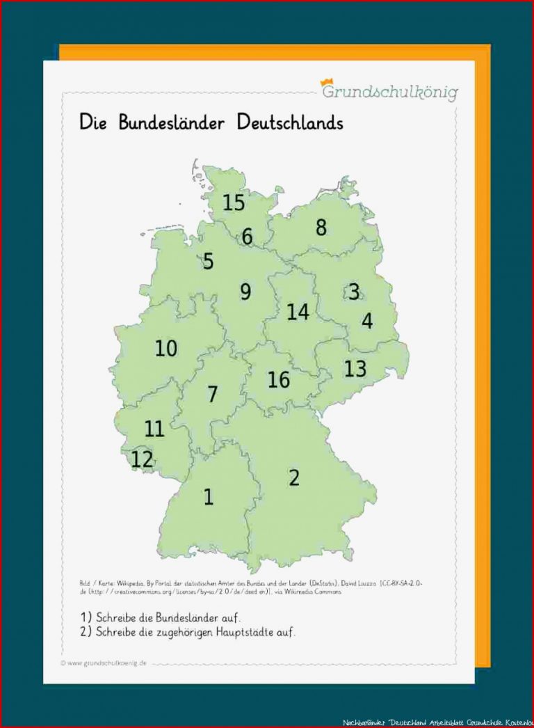 Deutschlandkarte Mit Bundesländern Und Hauptstädten