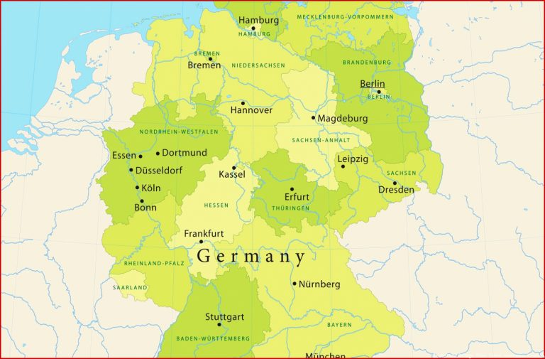 Deutschlandkarte Städte Flüsse